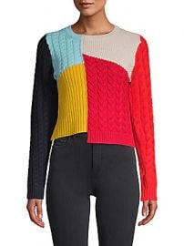 Alice   Olivia by Stacey Bendet - Colorblock Wool-Blend Sweater at Saks Off 5th