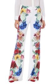 Alice + Olivia Andrew Placed Floral Slim Bootcut Pants at Nordstrom