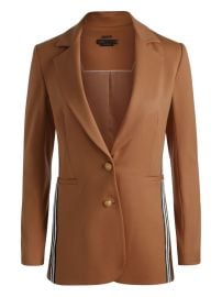 Alice + Olivia Breann side-stripe Blazer | Brown | FARFETCH at Farfetch