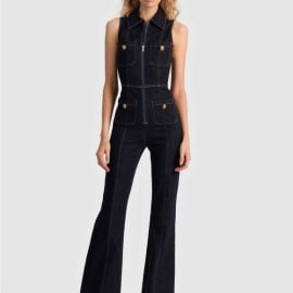 Alice + Olivia Dark Blue Denim Overalls at Poshmark