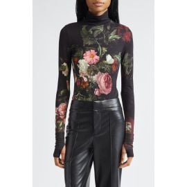 Alice + Olivia Delaina Print Turtleneck Top at Nordstrom
