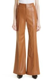 Alice + Olivia Dylan High Waist Faux Leather Wide Leg Pants at Nordstrom