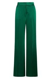 Alice + Olivia Dylan Piped Satin Wide Leg Pants at Nordstrom