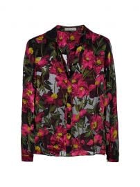 Alice + Olivia Eloise Burnout Floral Shirt  at Saks Fifth Avenue