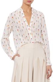 Alice + Olivia Eloise Sunbather Print Silk Button-Up Shirt at Nordstrom
