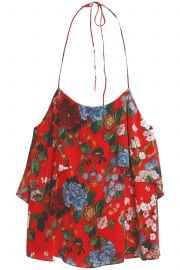 Alice + Olivia Floral Ruffled Top at The Outnet