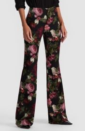Alice + Olivia Floral Teeny Bootcut Pants at Nordstrom