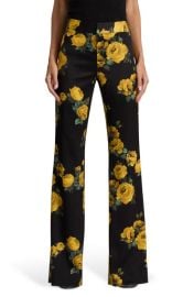 Alice + Olivia Livi Floral Print Bootcut Pants at Nordstrom