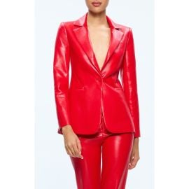 Alice + Olivia Macey Faux Leather Blazer at Nordstrom