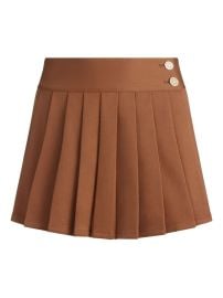 Alice + Olivia Noah Pleated side-stripe Skort | Brown | FARFETCH at Farfetch