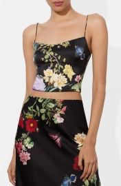 Alice + Olivia Saylor Bustier Crop Camisole at Nordstrom