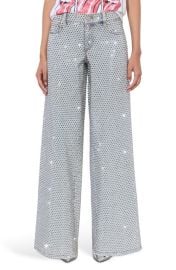 Alice + Olivia Trish Embellished Low Rise Baggy Jeans at Nordstrom