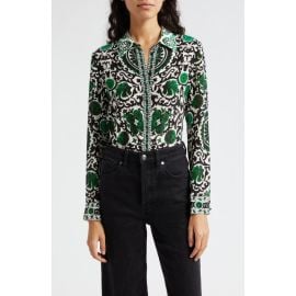 Alice + Olivia Willa Print Placket Shirt at Nordstrom