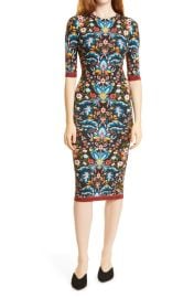 Alice  Olivia Alice amp Olivia Delora Short Sleeve Bodycon Dress at Nordstrom