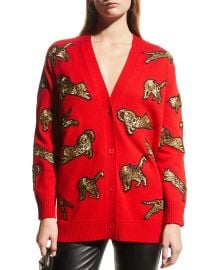 Alice  Olivia Bradford Embellished Grandpa Cardigan at Neiman Marcus