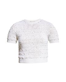 Alice  Olivia Ciara Crochet Pearl Pullover at Neiman Marcus