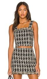 Alice  Olivia Coralie Frayed Crop Top in Black  White at Revolve