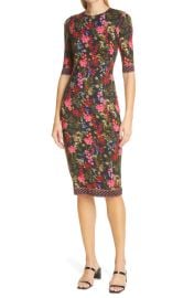 Alice  Olivia Delora Floral Fitted Dress at Nordstrom