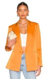 Alice  Olivia Denny Notch Blazer in Tangerine at Revolve