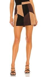 Alice  Olivia Georgine Suede Mini Skirt in Multi at Revolve