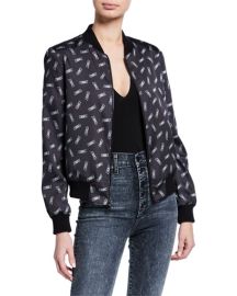 Alice  Olivia Lonnie Reversible FeministZebra Bomber Jacket at Neiman Marcus