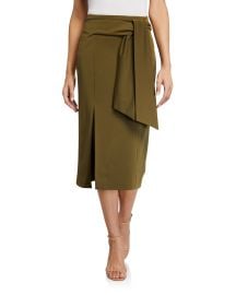 Alice  Olivia Riva Slit Midi Skirt w Tie at Neiman Marcus