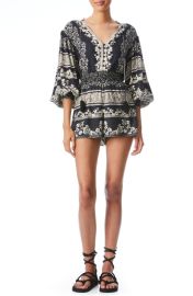 Alice  Olivia Senna Floral Print Romper at Nordstrom