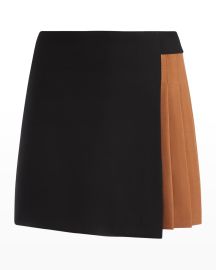 Alice  Olivia Toni Asymmetric Pleated Skirt at Neiman Marcus