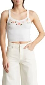 Alice And Olivia Brigida Embroidered Tank Top at Nordstrom Rack