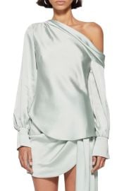 Alice Classic Woven One Shoulder Top in Lichen by Jonathan Simkhai at Nordstrom