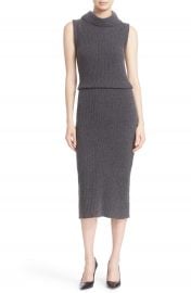 Alice Olivia  Arra  Ribbed Wool   Cashmere Turtleneck Blouson Dress at Nordstrom