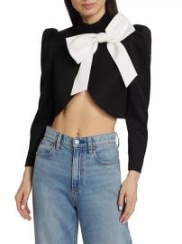 Alice Olivia Addison Bow Crop Jacket at Saks Fifth Avenue