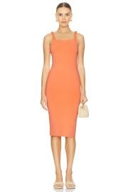 Alice Olivia Alina Midi Dress In Coral at Revolve