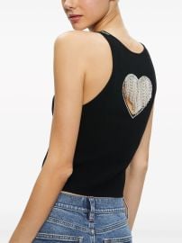 Alice Olivia Allen rhinestone-embellished Tank Top Black at Farfetch