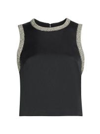 Alice Olivia Amal Embellished Satin Tank at Saks Fifth Avenue