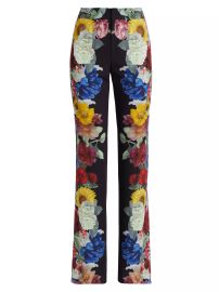 Alice Olivia Andrew Floral Boot Cut Slim Pants at Saks Fifth Avenue