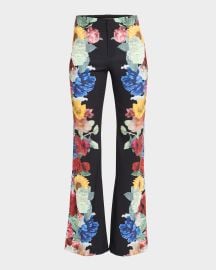 Alice Olivia Andrew Floral Pants at Neiman Marcus