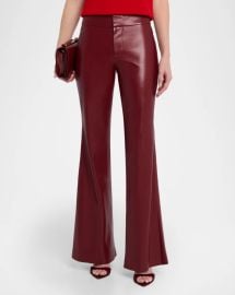 Alice Olivia Andrew Vegan Leather Bootcut Pants at Neiman Marcus
