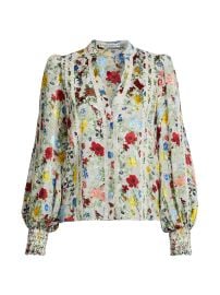 Alice Olivia Arlette Floral Blouson Sleeve Blouse at Saks Fifth Avenue