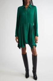 Alice Olivia Avita Long Sleeve Asymmetric Shirtdress at Nordstrom