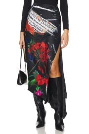 Alice Olivia Ayla Slit Midi Skirt In Azalea Flora at Revolve