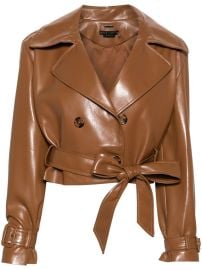 Alice Olivia Belted Jacket Brown at Farfetch