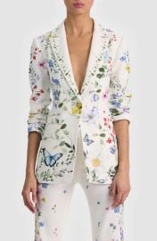 Alice Olivia Breann Blazer in Twisting Vines Off White at Nordstrom