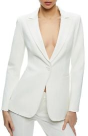 Alice Olivia Breann Fitted Blazer in Off White at Nordstrom