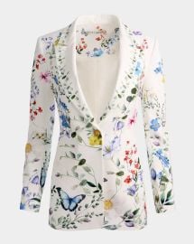 Alice Olivia Breann Long Fitted Blazer at Neiman Marcus