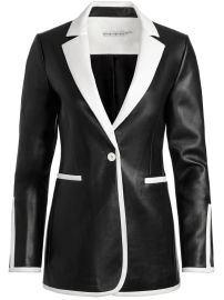 Alice Olivia Breann faux leather blazer at Farfetch