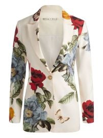 Alice Olivia Breann floral-print Fitted Blazer White at Farfetch