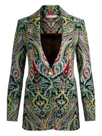 Alice Olivia Breann paisley-pattern Blazer Green at Farfetch