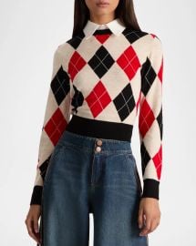 Alice Olivia Carolann Argyle Pullover at Neiman Marcus