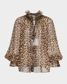 Alice Olivia Catwalk Norah Tie-Neck Peasant Blouse at Neiman Marcus
